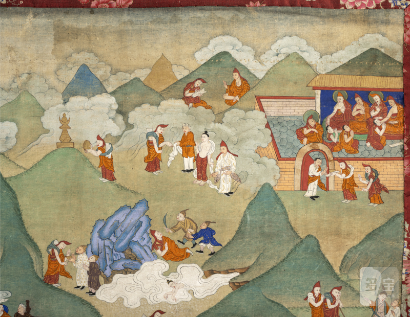 TWO THANGKAS DEPICTING PROBABLY SCENES OF THE AVADANA KALPALATA - 图12
